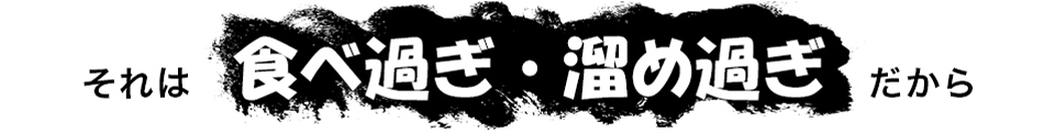 それは食べ過ぎ・溜め過ぎだから